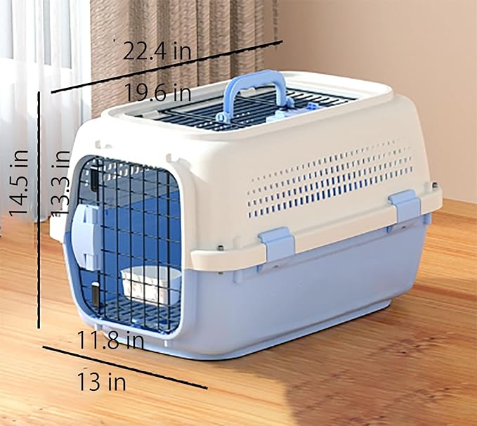 Large Cat Carrier,Dog Carrier for Small Dogs,Airline Approved Pet CarrierPassed Intertek Safety Testing,Odor-Free,Suitable for Home Use and Travel Pet Crate(Red,22.4 x 14.5 x 13in)