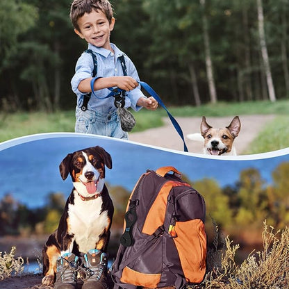 PuppyDoggy Dog Poop Bag Holder for Leash Waste Bag Carrier Dog Poop Bag Dispenser for Walking Running Bicycle Accessory 2 Pieces (Black + Pink)