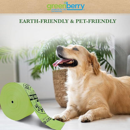 Greenbone BioBase Pull and Go Poop Bags 300 Bag Roll Unscented For Home or Yard Box Dispenser