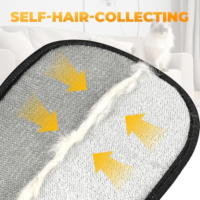 Pet Hair Removal Glove for Cats and Dogs,Premium Upgraded Reusable Electrostatic Pet Hair Gloves, Brush Pet Hair Remover Tool for Clothing, Laundry, Couch, Carpet, Car Seat