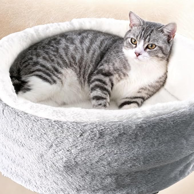 Desk Hammock for Cat with Height Adjustable Lounging Bed Perch Breathable Cloth Resting Bed Hammock