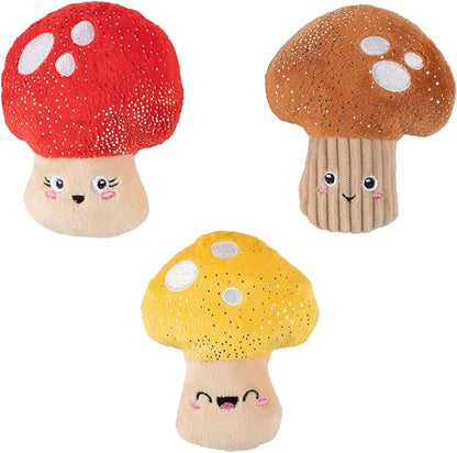 Fringe Studio Plush Dog Toy, 3 Pieces Set, SHROOMING, Pet Shop Collection (662176)