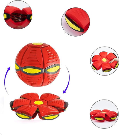 alfyng 2 Pack Flying Saucer Ball for Dogs, Pet Flying Discs Toys, Interactive Dog Disc Saucer Ball Toy, Dogs Games Toys for Medium Large Dogs Pet and Kids Outdoor Sports Exercise No Light