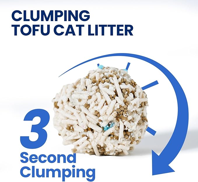 OPET Mixed Tofu Cat Litter -Strong Clumping Litter, Mixed Tofu and Bentonite, 99.9% Dust Free and Flushable Cat Litter, Natural Sustainable Ingredients Odor Control, Low Tracking (18LB, Green Tea)