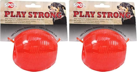 SPOT Play Strong Bones Chew Toys and Ball Toys for Dogs - Great for Aggressive Chewers and Puppies - Ball - Small (Pack of 2)