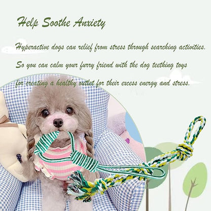 2 Packs Dog Rope Toys, Interactive Toys Dog Chew Toy for Large Breed to Consume Energy, Relief Stress& Dental Cleaning (A)
