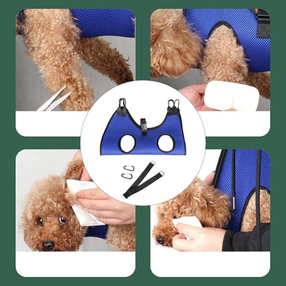 Cat Grooming Hammock Bathing Pet Supplies Skin Friendly Trimming Anti Scratch Bite Adjustable Helper Mesh Cloth Fixed Bag for, M