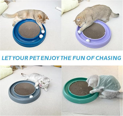 Cat Ball Toy Cat Track Balls Replacement Track Balls for Turbo Round Scratcher Toy (4 pcs), White