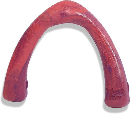 WEST PAW Seaflex Snorkl Dog Tug Chew Toy for Moderate Chewers, Made in USA, 8.25" Large, Hibiscus