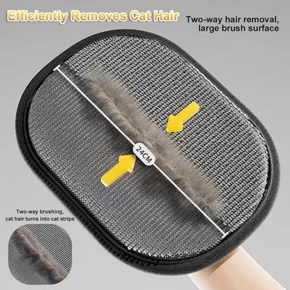 Pet Hair Removal Glove 3 Pack for Dogs & Cats, Reusable Electrostatic Grooming Mitt, 5-Finger Pet Hair Remover for Furniture, Couch, Carpet, Clothes & Car Seat
