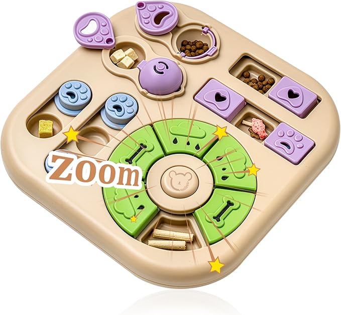 Interactive Dog Puzzle Toys for Smart Dogs - Mental Stimulation Puzzle Toys for Small & Medium Dogs, Treat Dispensing Dog Enrichment Toys for Beginner Dogs