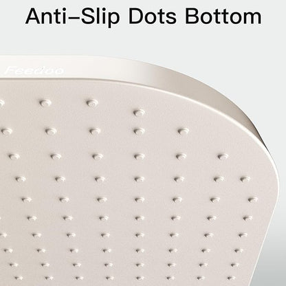 Pet Feeding Mat [Warped Resistant Raised Edge], Water-Proof Silicone Placement for Food Water Bowls, Anti-Slip Base Protect Floor, BPA-Free&Dishwasher-Safe [28.5x16.5inch XL, Sand White]