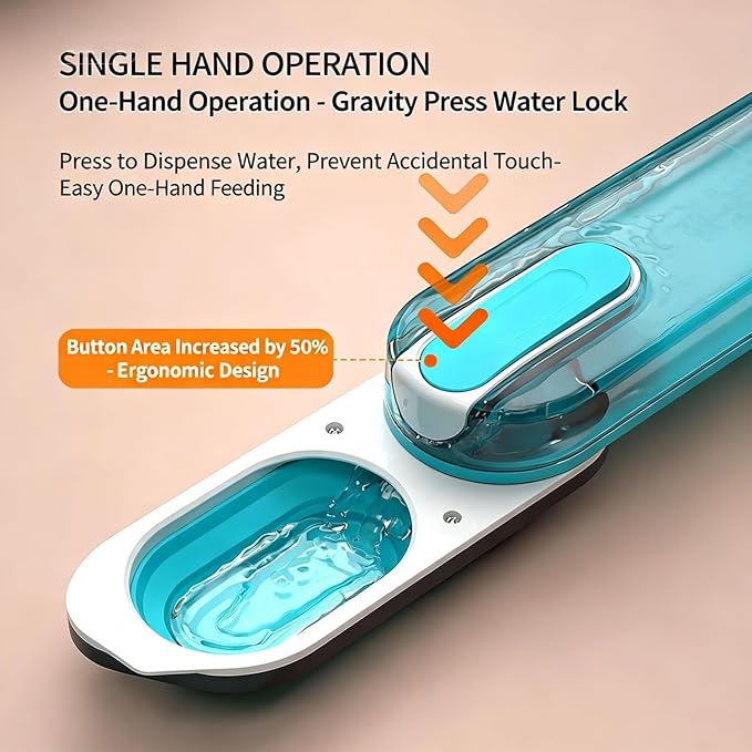 Dog Water Bottle Portable, 11.8 oz(350 ml) Leak-Proof Pet Travel Water Bottle, BPA-Free, Lightweight, Foldable for Hiking, Walking, Car Rides (Pink)