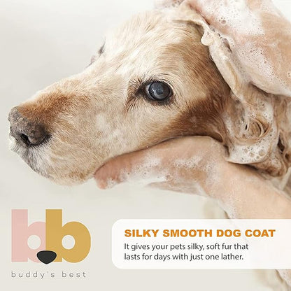 Buddy’s Best 4oz Variety Pack Dog Shampoo and Conditioner with Shea Butter, Oatmeal, Biotin, and Aloe Vera, Alcohol-Free Deep Moisturizer for Dry, Itchy Skin and Coats