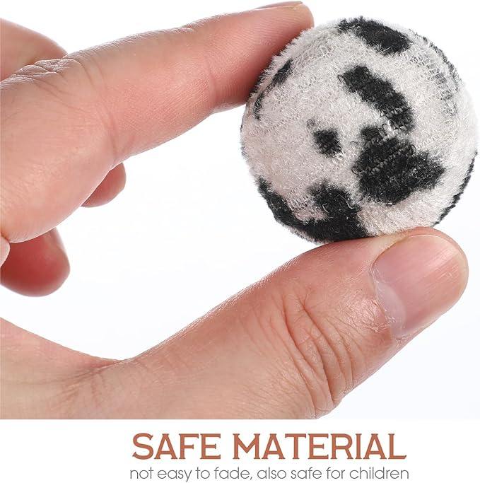 Animal Wrapped Tennis Balls Cat Toy Set 10 Pcs Leopard Print Interactive Cat Toys for Indoor Cats Stimulate Natural Instincts and Prevent Scratching