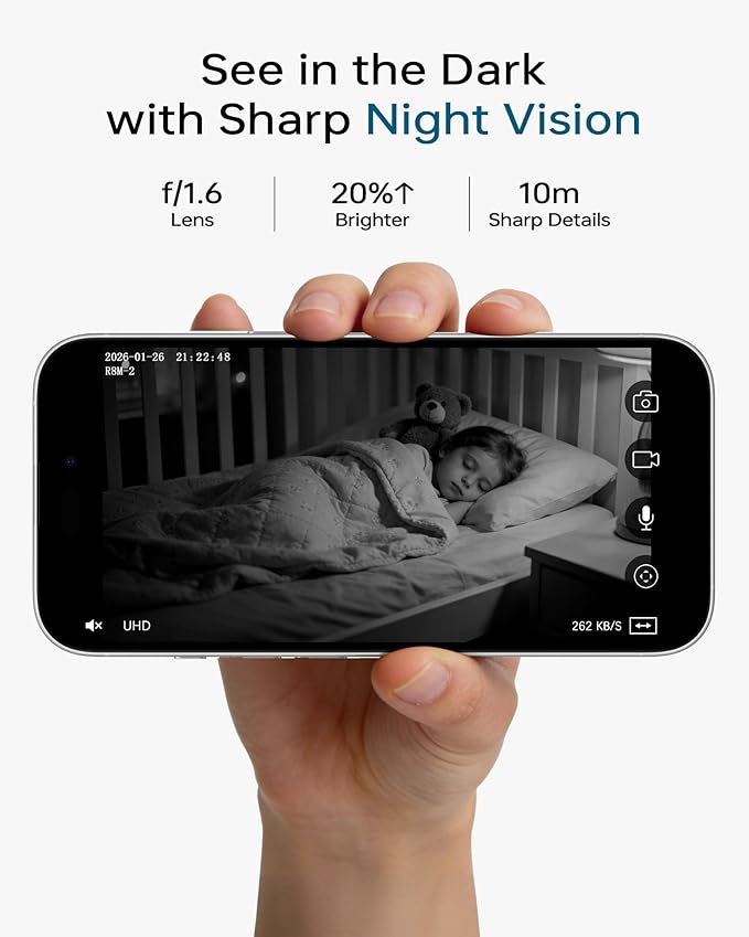 FOSCAM 4K Indoor Camera, Full Space Sense WiFi Camera with 360° Radar Auto-Tracking Baby & Pet Camera - No-Blind-Spot View, One Touch Call, Human/Motion/Sound Detection, Compatible with Alexa (Black)