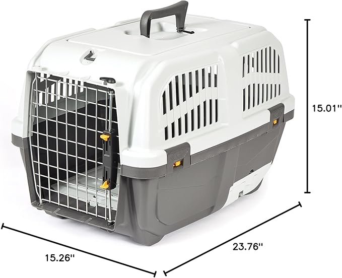 Midwest Homes for Pets Skudo 24” Plastic Cat Carrier with Integrated Litter pan
