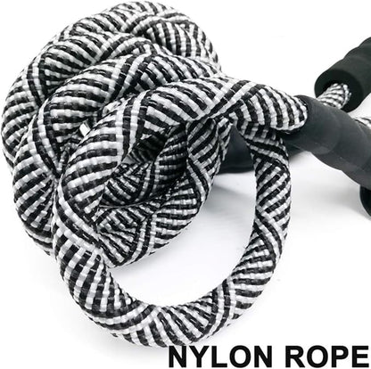 MayPaw Heavy Duty Rope Dog Leash, 3/4/5/6/7/8/10/12/15/20FT Nylon Pet Leash, Soft Padded Handle Thick Lead Leashes for Large Medium Dogs (Black, 1/2" * 12')