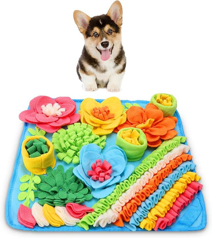 KeeKit Snuffle Mat for Dogs, Interactive Puzzle Feeding Game for Stress Relief & Foraging Skills, Non-Slip Portable Treat Feeding Mat for Small Medium Breed