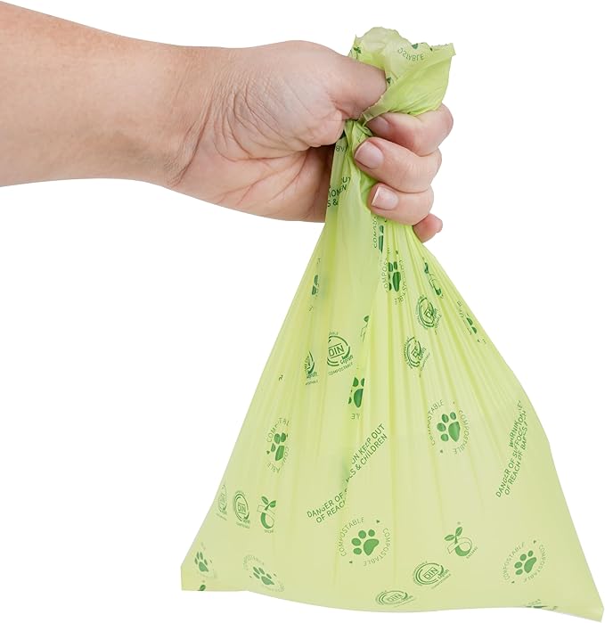 Dog Waste Bags - 100% real compostable dog poop bags, biodegradable poop bags, bolsas para perros popo - Odorless, easy to tear apart, leak proof and unscented, 270 count