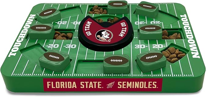 Pets First NCAA Florida State Large Puzzle Toy, New Size, Interactive Dog Treat & Slow Feeding Toy