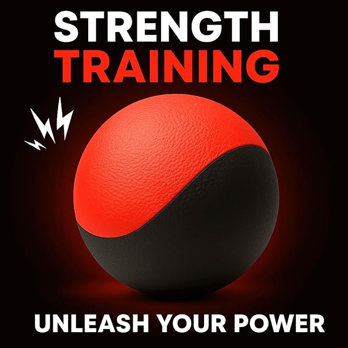 Squeaky Dog Toy – Durable Rubber Dog Ball for Medium & Large Dogs, Tough Interactive Fetch Toy for Chewers, Outdoor Training & Play Ball, Floating Water Play Gift.Red Black