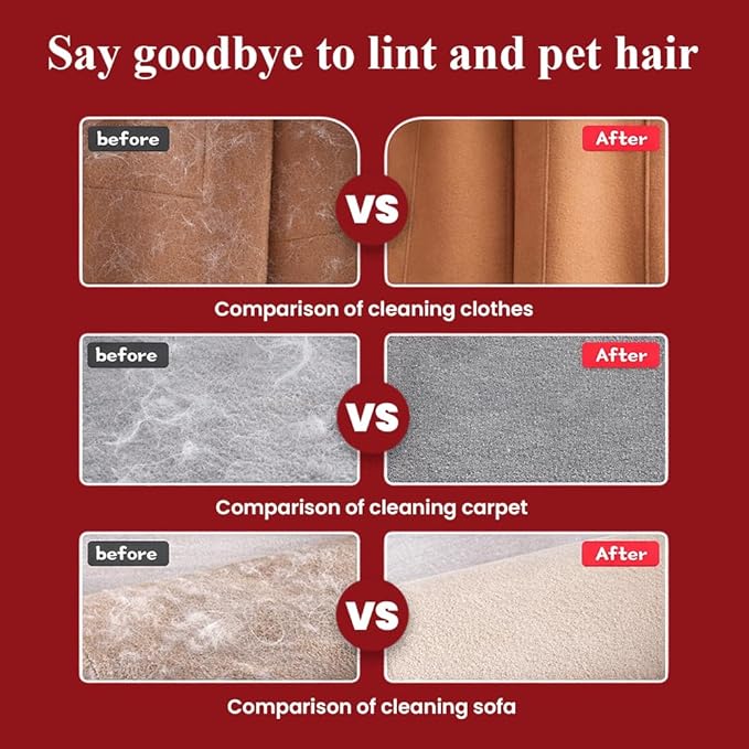 Upgraded Pet Hair Removal Glove for Dogs & Cats, Reusable Electrostatic 5 Finger Pet Hair Remover, Dog & Cat Grooming Glove for Couch Carpet Laundry Car Seat, Lint Brush Black