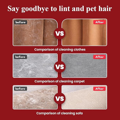 Upgraded Pet Hair Removal Glove for Dogs & Cats, Reusable Electrostatic 5 Finger Pet Hair Remover, Dog & Cat Grooming Glove for Couch Carpet Laundry Car Seat, Lint Brush Black