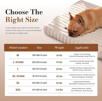 Dog Beds for Extra Large Sized Dog, Orthopedic Pet Bed with Waterproof Lining, Soft Short Plush Surface & Egg Crate Foam, Machine Washable Pet Mat with Removable Cover & Anti Slip Bottom