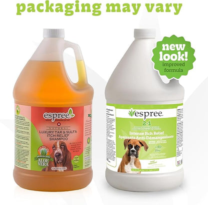 Espree Intense Itch Relief Dog Shampoo & Conditioner, Anti Itch Shampoo for Dogs, Soothes Dog Irritated & Itchy Skin, Plant-Based Moisturizing Formula for Sensitive Skin Relief, Sulfate-Free, Gallon