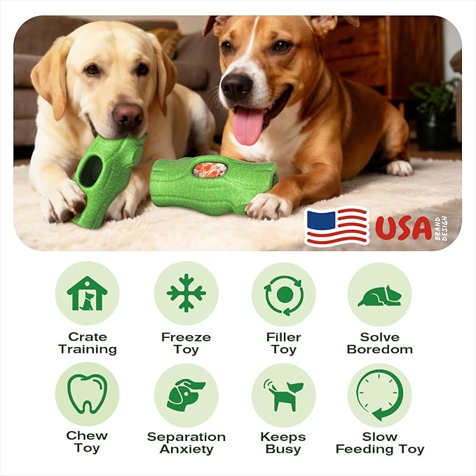 KADTC 3 in 1 - X-Large Size Durable Dog Fillable Toy,Peanut Butter Filler & Freeze Frozen Lick Treat Tray,Indestructible Tough Chew Toys for Aggressive Chewers Dogs,BPA-Free, Non-Stick & Easy to Clean