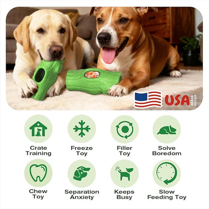 KADTC 3 in 1 - X-Large Size Durable Dog Fillable Toy,Peanut Butter Filler & Freeze Frozen Lick Treat Tray,Indestructible Tough Chew Toys for Aggressive Chewers Dogs,BPA-Free, Non-Stick & Easy to Clean