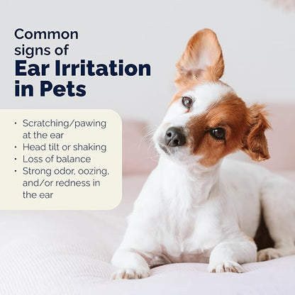Vetnique Oticbliss Advanced Strength Dog Ear Infection Treatment Flush, Antiseptic Cat & Dog Ear Cleaner Solution Medicated with Chlorhexidine & Ketoconazole Helps with Ear Yeast (6oz Flush)