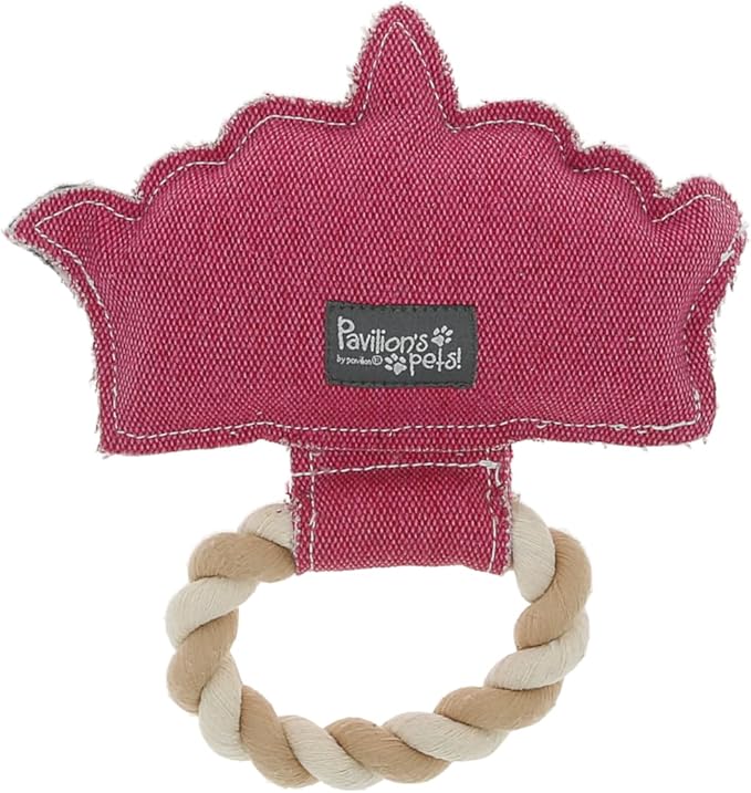 Pavilion Gift Company - Princess - Canvas Rope Dog Toy Tiara Princess Crown Tug of War Puppy K9 Doggy Lover Parent Gift