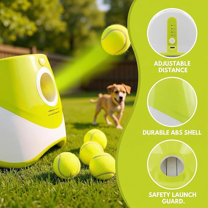 Pet Dog Ball Launcher Automatic Ball Throwing Machine Tennis Ball Launcher Dog Interactive Toy Outdoor
