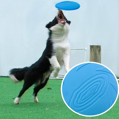 Nonslip Dog Flying Discs Chew Outdoor Toy Rubber Soft Training Exercise for Active Pet Outdoor Fetching Toy for Dog