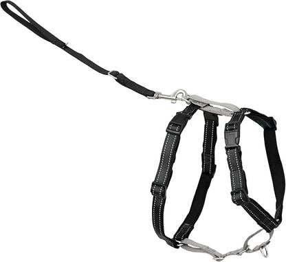 PetSafe 3 in 1 Dog Harness - No Pull Solution for Dogs - Reflective Dog Harness - Front D-Ring Clip Helps Stop Pulling - Comfortable Padded Straps - Top Handle Enhances Control - Black - Extra Small