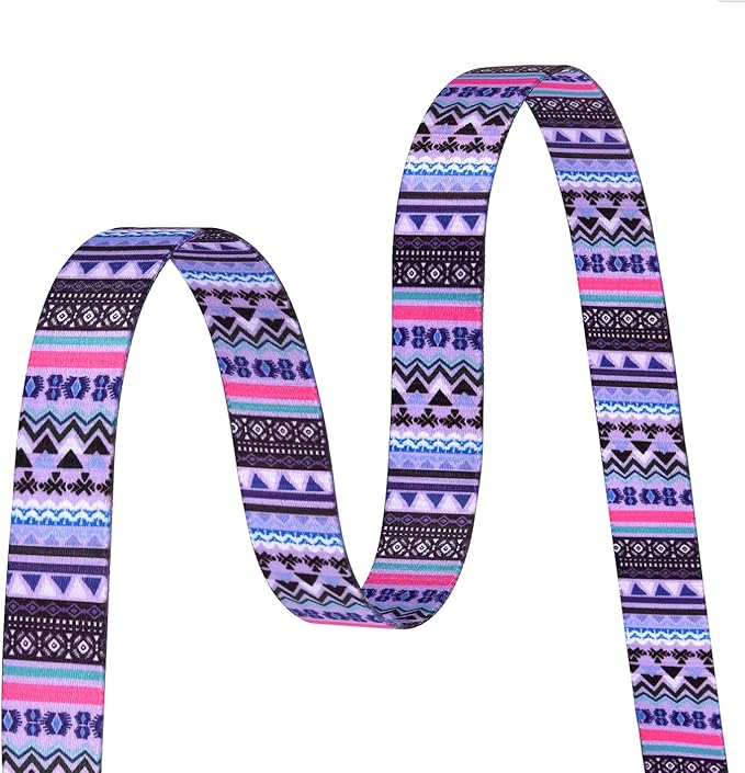 Dog Collar with Bohemia Floral Tribal Geometric Patterns - Soft Ethnic Style Collar Adjustable for Small Medium Large Dogs(Purple Bohemia,M)