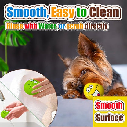 Squeaky Dog Toys for Small Dogs 2.2", Flat Squeaky Dog Balls Small Dog Toy Ball, Latex Dog Squeaky Toys Ball Indoor, Outdoor