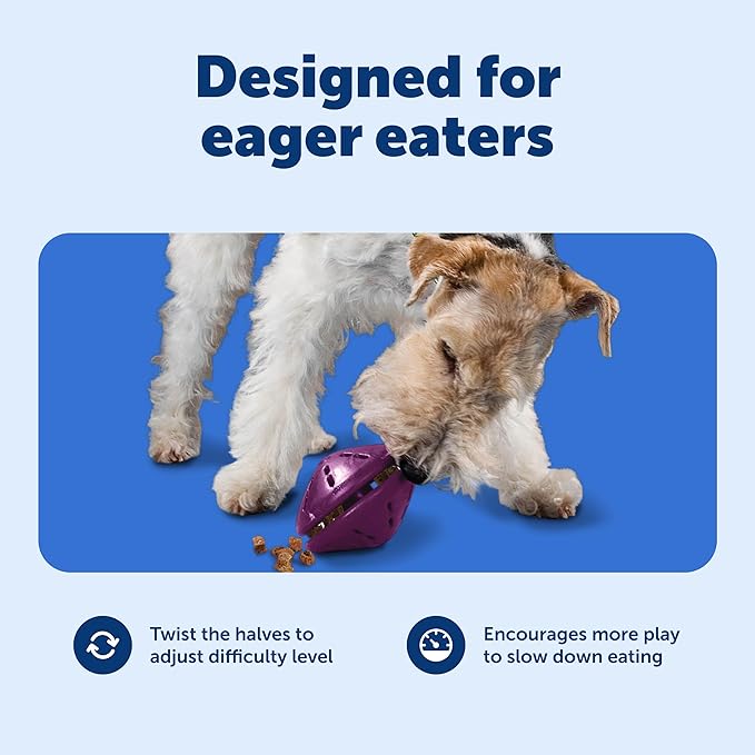 PetSafe Busy Buddy Twist'n Treat - BPA-Free Adjustable Meal Dispenser & Training Toy - Interactive Enrichment for Hard Chewers - Compatible with Hard & Smearable Treats - Helps Clean Teeth - Medium