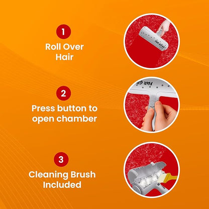 – Pet Hair Remover and Reusable Lint Roller for Furniture, Clothes, Car Seats, Bedding, Couch and Carpet- No Refills Needed, Eco-Friendly & Easy to Clean