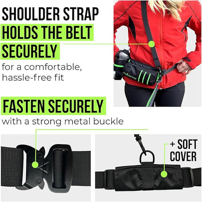 AVANTO Hands Free Dog Leash with Waist Belt – Adjustable Running Belt for Dogs, Reflective Bungee, Dual Handles, Durable for Large Dogs, No-Pull Jogging & Hiking Leash for Active Pet Owners