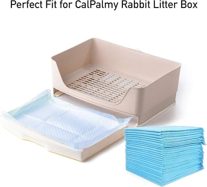 (100 Pads) CalPalmy Ultra Absorbency Pet Toilet Training Pads 18" x 13" Moisture Locking Technology Turns Liquid into Gel - Perfect for Rabbits and Guinea Pigs