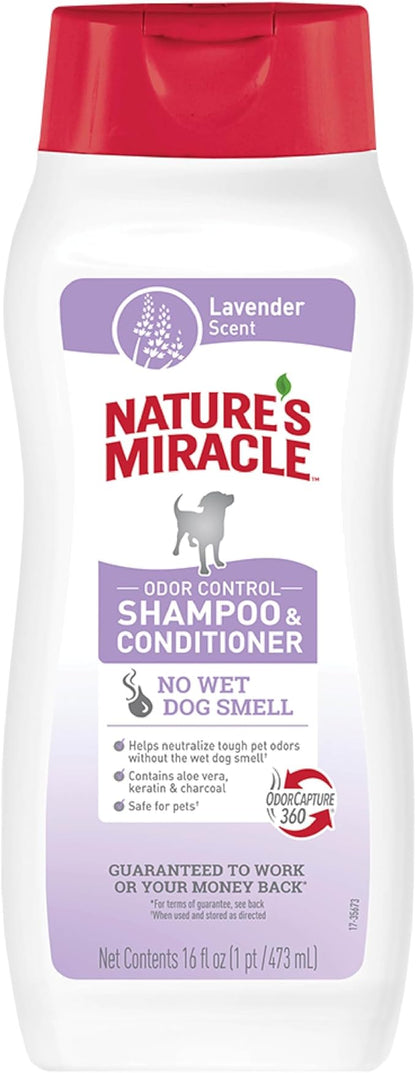Nature's Miracle Nature’s Miracle Odor Control Shampoo & Conditioner, 16 Ounces, Lavender Scent