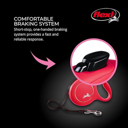Flexi New Classic Tape Retractable Leash, Red, Large/26'