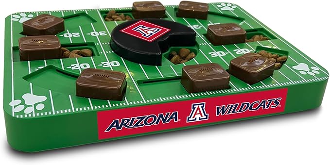 NCAA Puzzle Toy Slow Feeder, Puzzle Treat Dog Toy, Interactive Dog Treat Toy, Dog Puzzle Feeding Slow Toy (Arizona Wildcats)