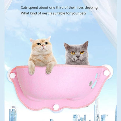 Window Hammock for Cats with Suction Cups Lounging Bed Perch Breathable Cloth Resting Bed Hammock