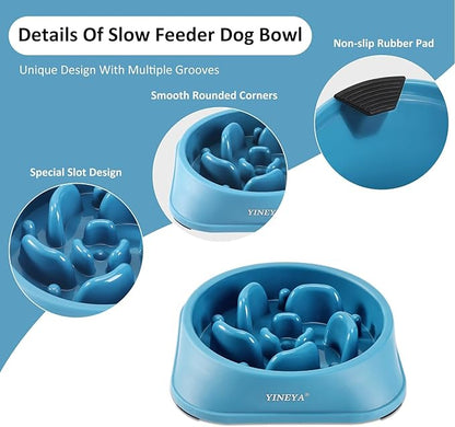Slow Feeder Dog Bowls, Pet Supplies That Slow Down Eating, Pet Food Bowls, Maze Dog Puzzle Feeder for Medium Breed