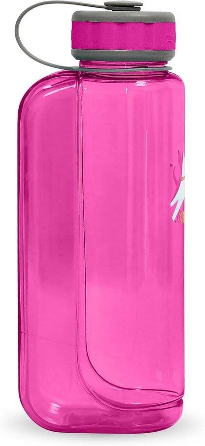 OllyDog OllyBottle, Dog Water Bottle with Detachable Bowl, No Spill Travel Bottle for Dogs, Wide Drinking Cup, BPA-Free Tritan, Easy Clean, Convenient for Walking & Hiking (1L, Hot Pink)