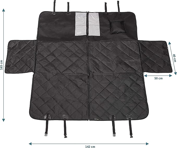 Car Boot Cover | Car Seat Covers for Dogs - Dog Seat Cover Car Boot Protection for Every Car Anti-Slip Lamination – Solid Dog Cover with Side Protection (65'' x 56'' x 20'') - Dog Travel Accessories